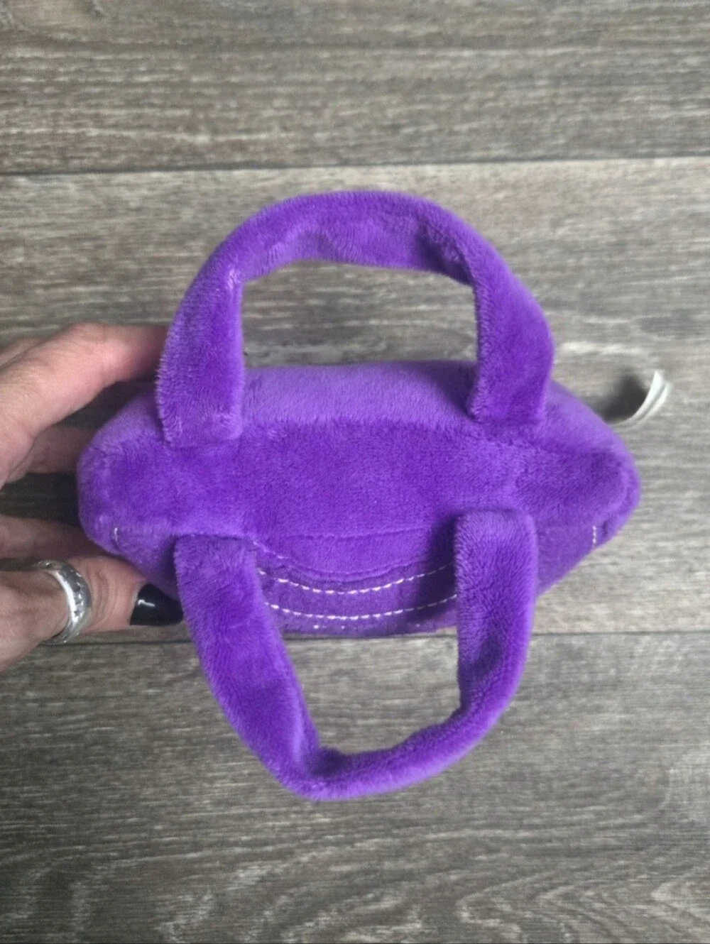 Haute Diggity Dog PAWLENCIAGA Purple Plush Dog Purse Toy Medium NWOT
